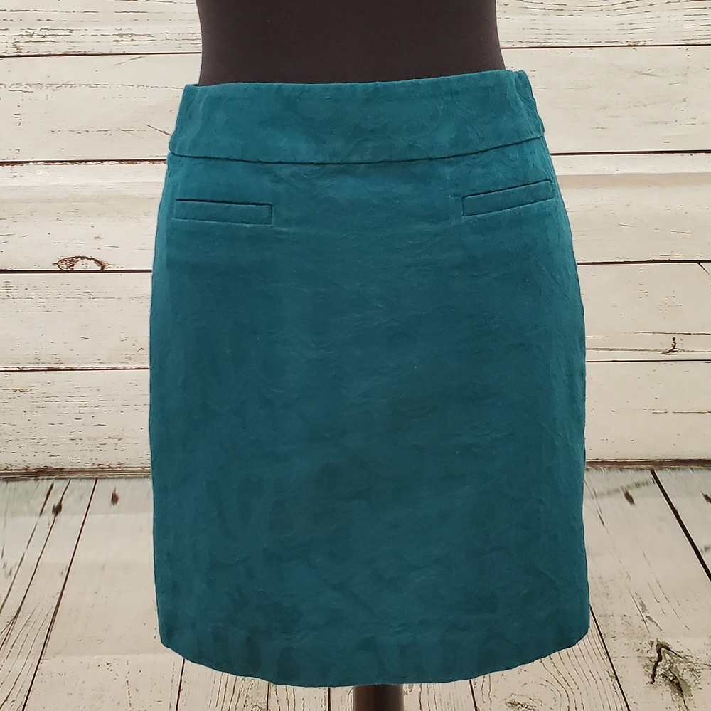 Loft green pencil skirt
